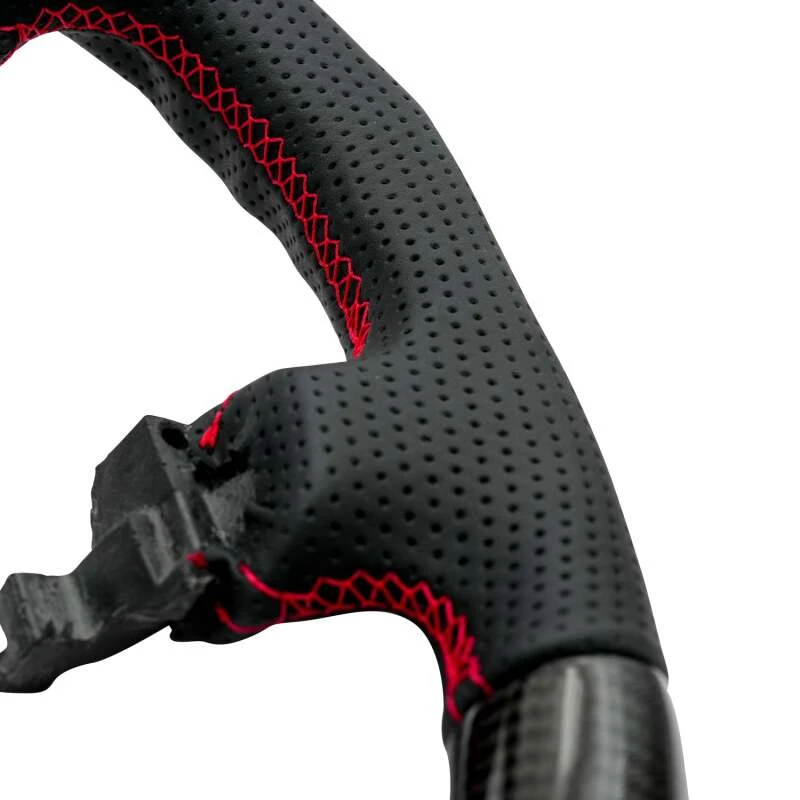NRG 12-23 Toyota Tacoma OEM Plus Carbon Fiber Steering Wheel w/ Red Stitch & Red Center Mark