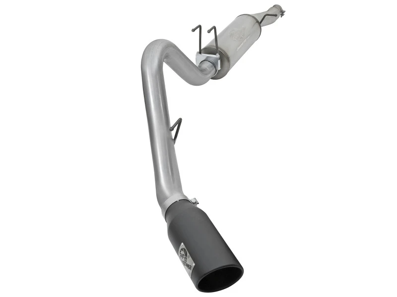 aFe MACHForce XP 4 Zoll Kat-Back SS-409 Auspuff mit schwarzen Endrohren 2017 Ford Super Duty F-250/F-350 V8-6.2L