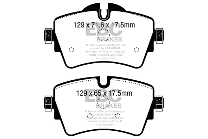 EBC 14+ Mini Hardtop 2.0 Turbo Cooper S Redstuff Front Brake Pads