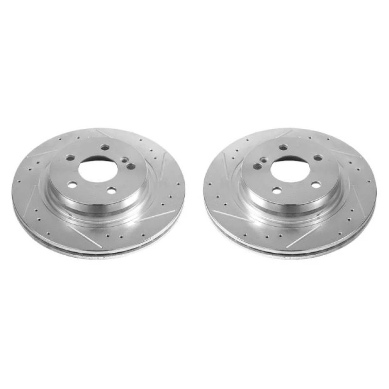 Power Stop 12-16 Mercedes-Benz C250 Rear Evolution Drilled & Slotted Rotors - Pair