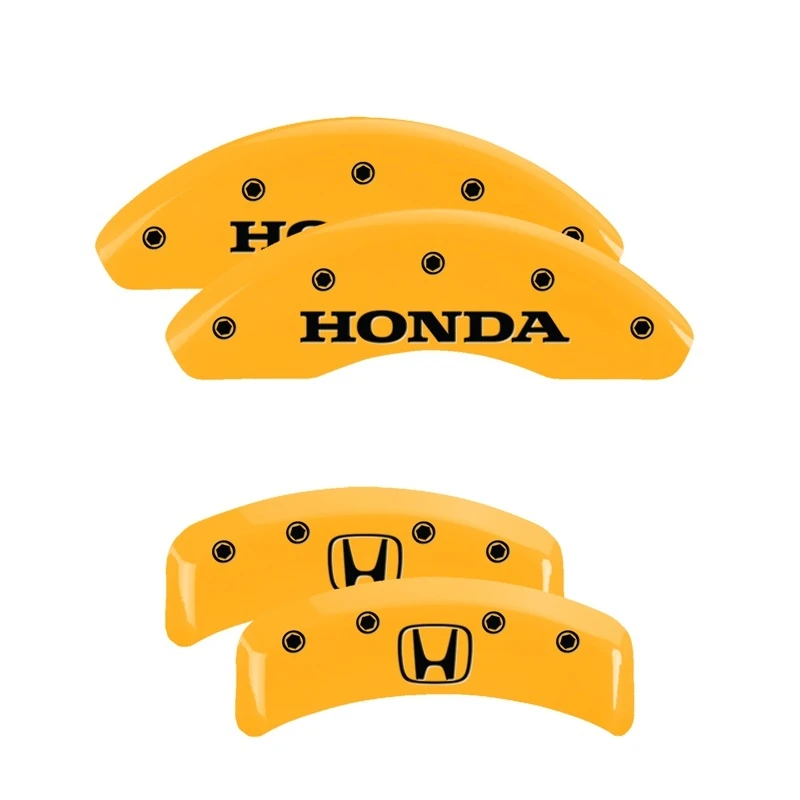 MGP 4 Bremse Caliper Abdeckungen Gravur Front Honda Heck H Logo Gelb Finish Schwarz Char 2003 Honda Element