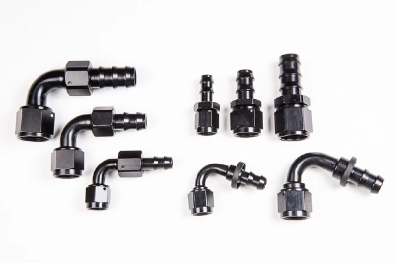 Radium Engineering 6AN 90Grad Pushlok Schlauch-Endstück