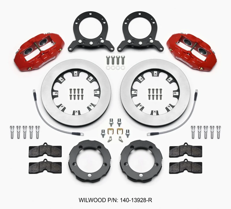 Wilwood D8 Vordere Hut Kit 12,19 Zoll Rotor Rot 76-77 Ford Bronco Dana 44 mit Leitungen