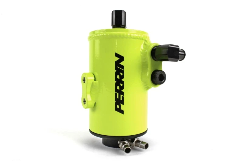 Perrin Air Oil Separator for 02-14 Subaru WRX / 04-19 STI with FMIC - Neon Yellow