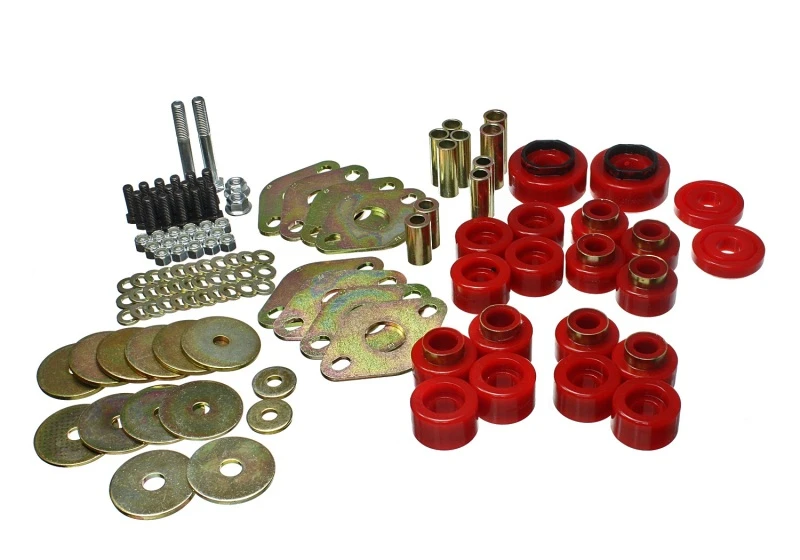 Energy Suspension 18-20 Jeep Wrangler JL Karosserie-Montage-Set mit Hardware - Rot