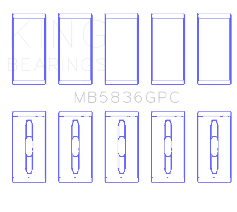 King Engine Bearings Ford 6.7 Power Stroke V8 Diesel Main Bearing Set