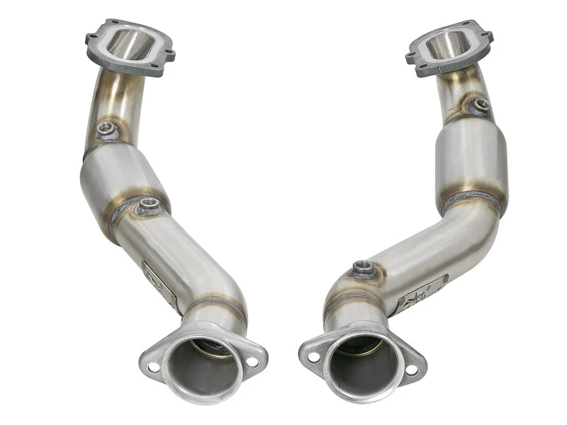 aFe POWER 14-18 Chevrolet Corvette C7 & Z06 Twisted Steel 3 Zoll 304 Edelstahl Mittelrohr mit Kat