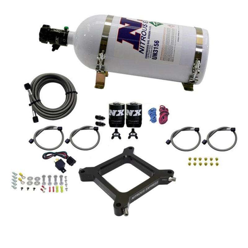 Nitrous Express 4150 Assassin Plate Pro Power Nitrous Kit (100-500PS) mit 4,5kg Flasche