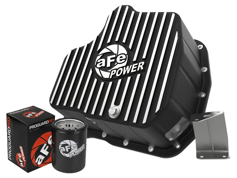 aFe 011-16 GM Diesel Trucks V8-6,6L LML Motorölwanne Schwarz POWER Pro Serie mit bearbeiteten Rippen