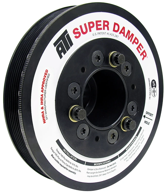 ATI Kurbelwellen-Dämpfer 7,48 Zoll Aluminium 6 Rillen für Dodge 05-10