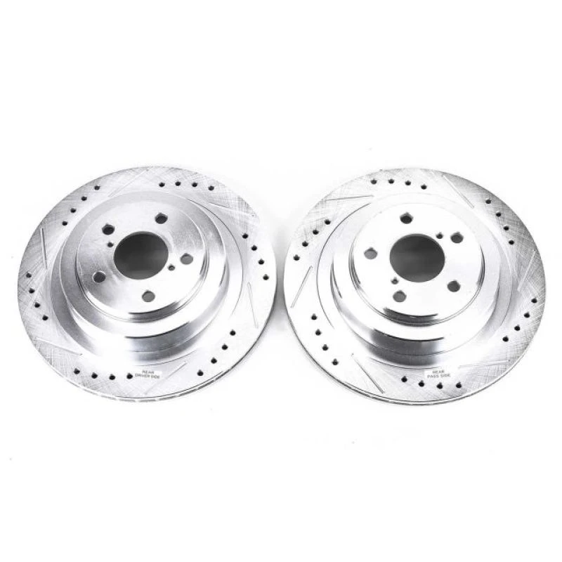 Power Stop Evolution Drilled & Slotted Rotors - Pair for 06-07 Subaru Impreza Rear