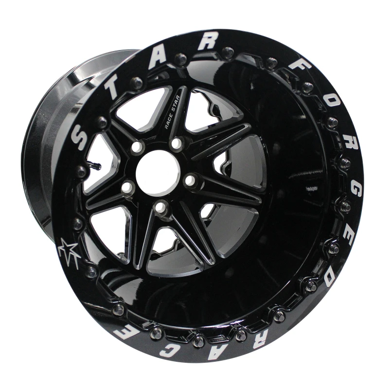 Race Star 72 ValStar 15x14 / 5x4.50BC / 4.5BS / 3.072in CB / Black w/Machined Accents Wheel