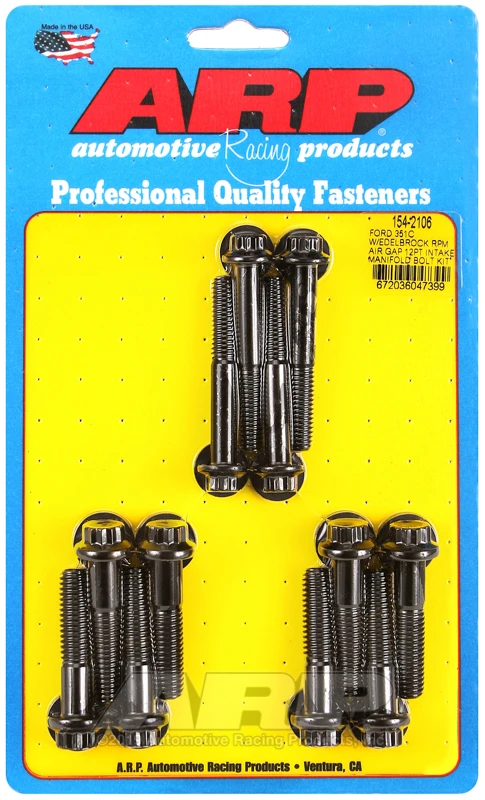 ARP Intake Manifold Bolt Kit for Ford 351C with Edelbrock RPM Air Gap