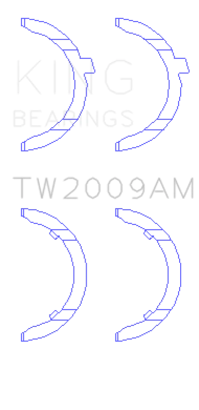 King Engine Bearings Audi KH/1B/2B/MC Thrust Washer Set