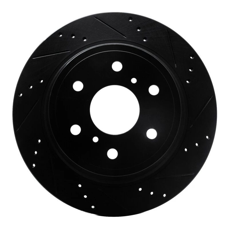 DFC 07-20 Cadillac Escalade ESV Rear Right Drilled & Slotted Black Brake Rotor