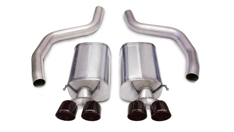 Corsa 2006-2013 Chevrolet Corvette C6 Z06 7.0L V8 Schwarzes Sport Axle-Back Auspuffsystem