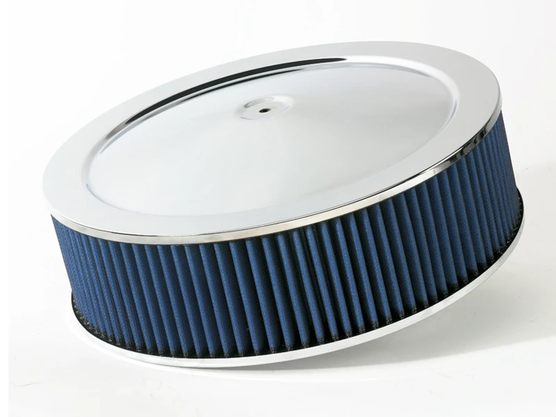 aFe MagnumFLOW-Luftfilter Rundrennen P5R A/F Chrom Assy 14x4: Blk/Blau E/M