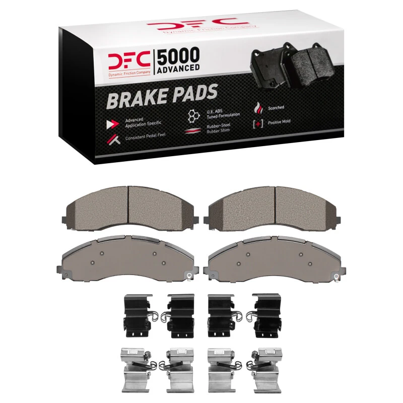 DFC 17-24 Ford F-450 Super Duty Front/Rear 5000 Advanced Semi Metallic Brake Pads and Hardware Kit