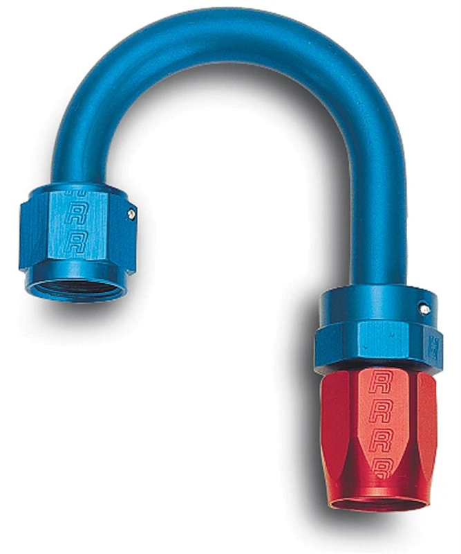 Russell Performance -8 AN Rot/Blau 180 Grad Vollstrom-Swivel-Schlauch-Endstück (mit 1-1/4in Radius)