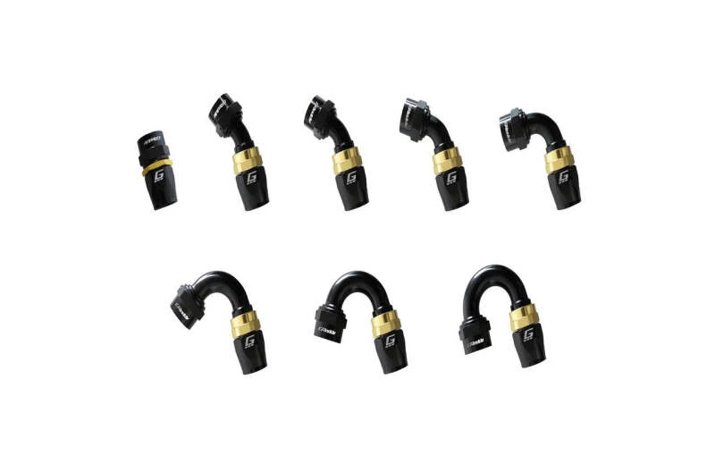 GReddy AN04 45 DEGREE HOSE END SWIVEL BLACK/GOLD ANODIZED
