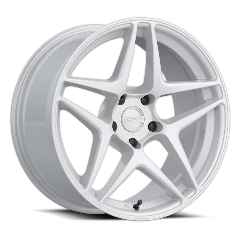 Kansei K15W Astro 18x9in / 5x120 BP / 22mm Offset / 72.56mm Bohrung – Gloss White Felge