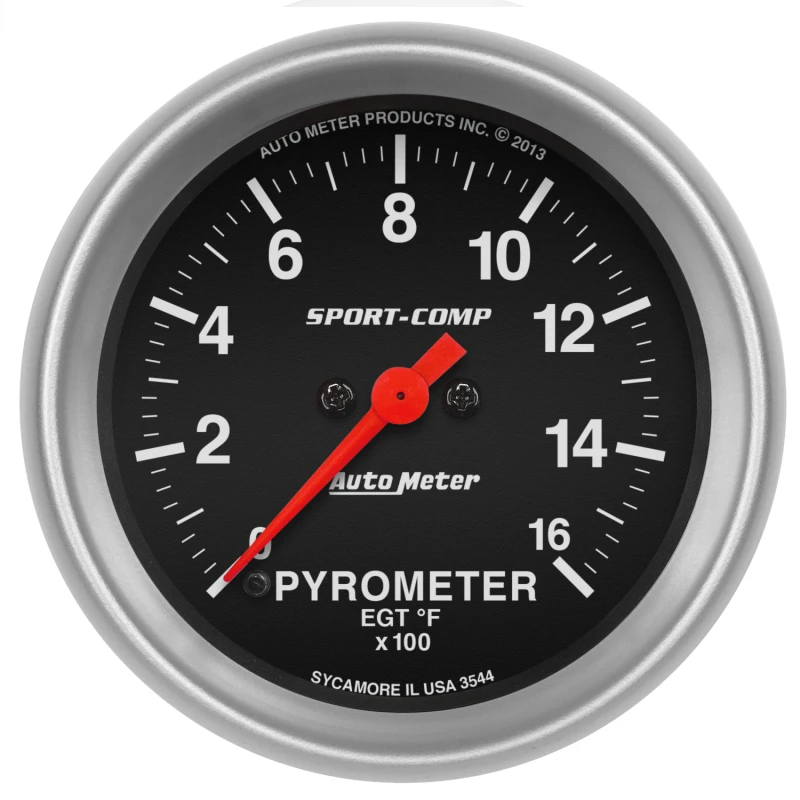 AutoMeter-Pyrometer (Egt) 2-5/8 Zoll, 1600 Grad F, Digitaler Schrittmotor Sport-Comp