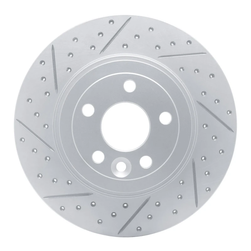 DFC 16-19 Land Rover Range Rover Evoque Rear Left Drilled & Slotted Geoperformance Rotor