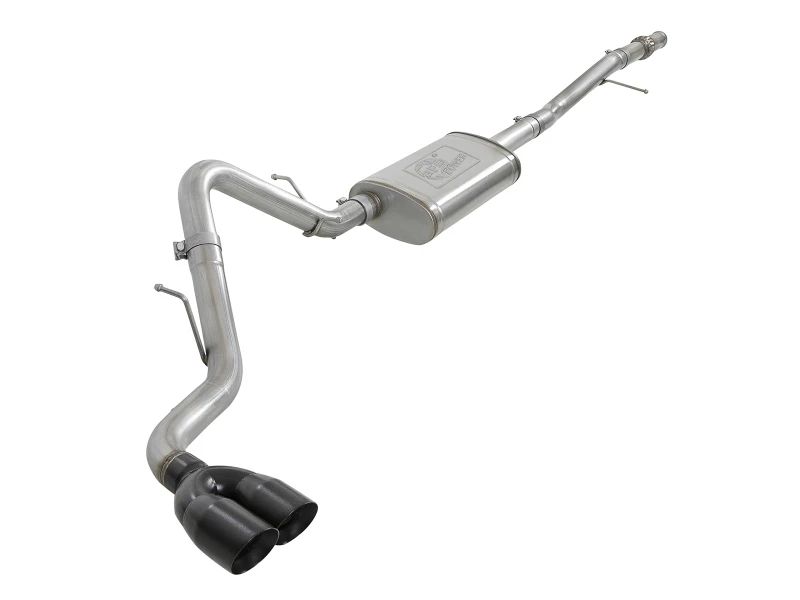 aFe Vulcan Serie 3in 304SS Auspuff Cat-Back mit schwarzer Spitze 2019 GM Silverado/Sierra 1500 V6-4.3L/V8-5.3L