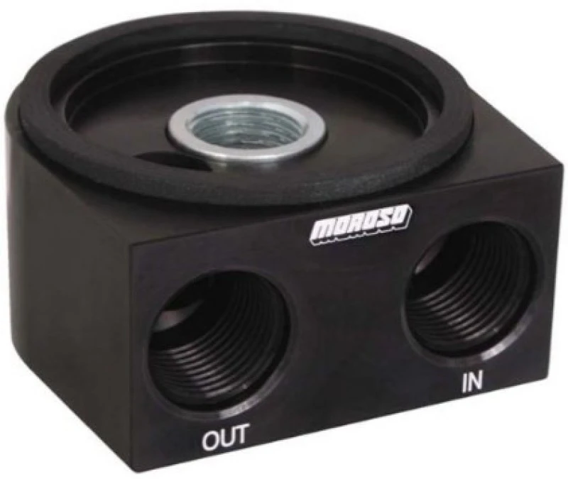 Moroso Universaler Ölfilteradapter - Sandwich - Ölcooler - 22mm-1,5 Zoll Gewinde & 2-5/8 Zoll O-Ring