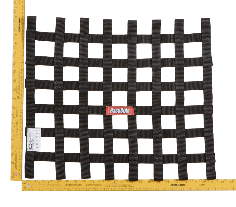 RaceQuip Black 18 X 21 SFI Ribbon Net