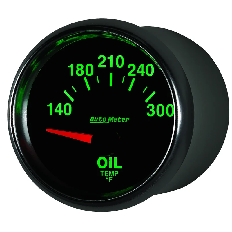 Autometer GS 52mm 140-300 Deg F Short Sweep Electronic Oil Temperature Gauge