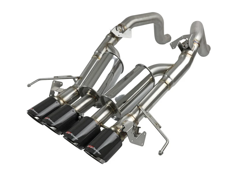 aFe MACH Force-Xp Axle-Back Abgasanlage mit Carbon-Faser-Tipps Chevrolet Corvette (C7) 14-19 6.2L