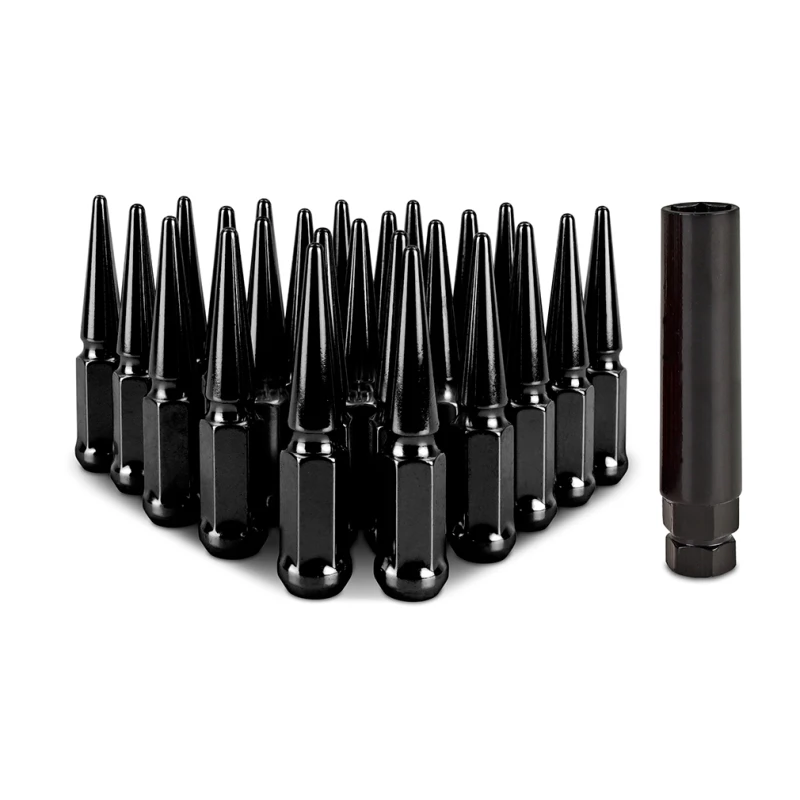 Mishimoto Stahl-Spiked-Lug-Nuts M12 x 1,5 24-teilig Schwarz