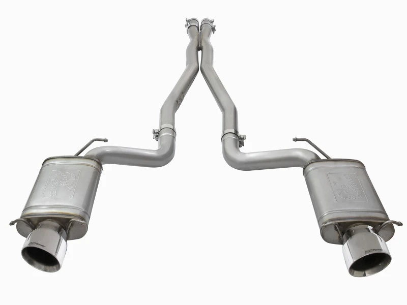 aFe Mach Force-Xp 3in CB Edelstahl Dual Auspuffsystem mit polierten Endstücken 09-15 Cadillac CTS-V