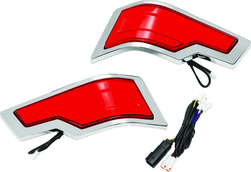 Kuryakyn Tracer Tour Pak Rückleuchten Chrom Rot