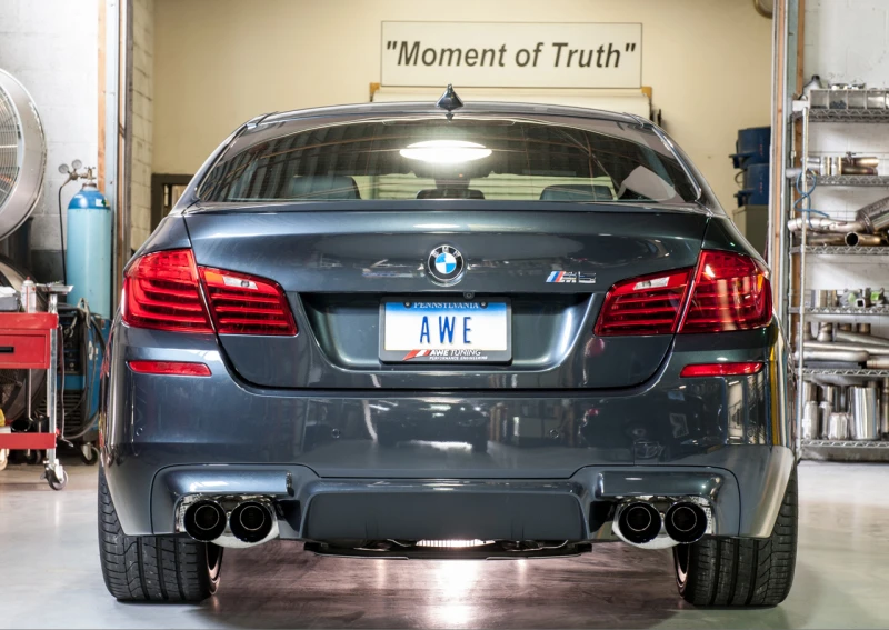 AWE Tuning BMW F10 M5 Touring Edition Axle-Back Auspuff Diamond Black Tips