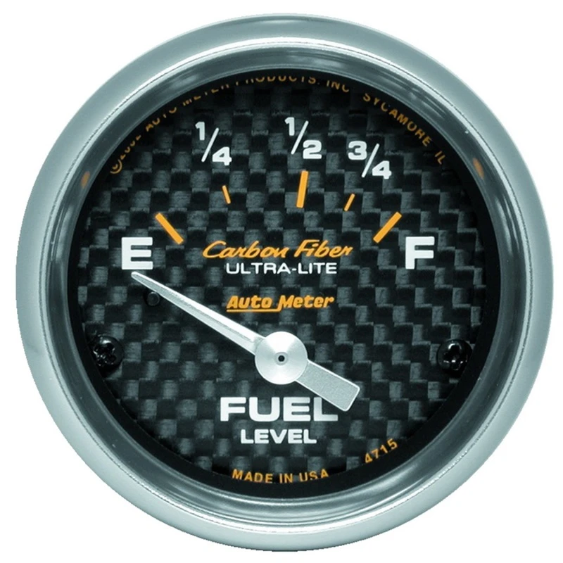 Autometer Carbon Fiber 52mm 73E-10F Electronic Fuel Level Gauge