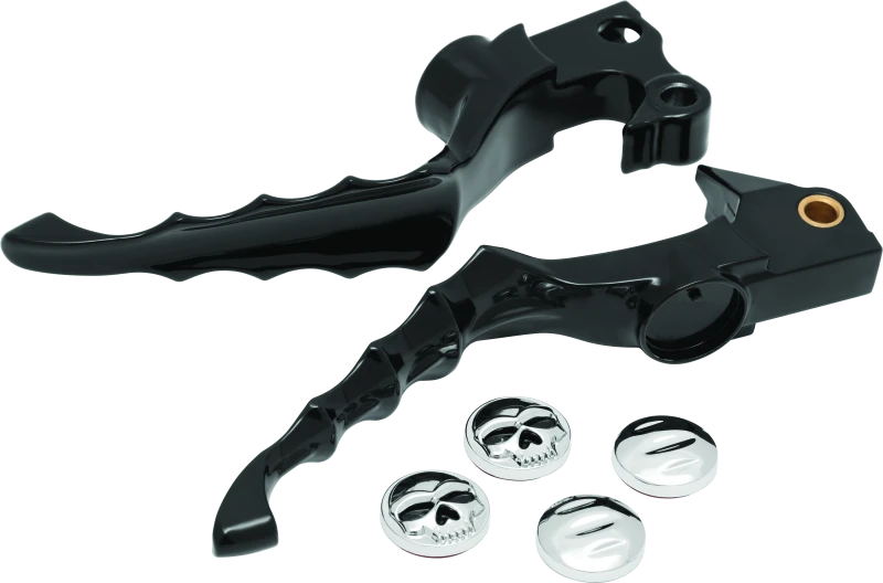 Kuryakyn Zombie Levers for 04-13 Harley XL Models Gloss Black