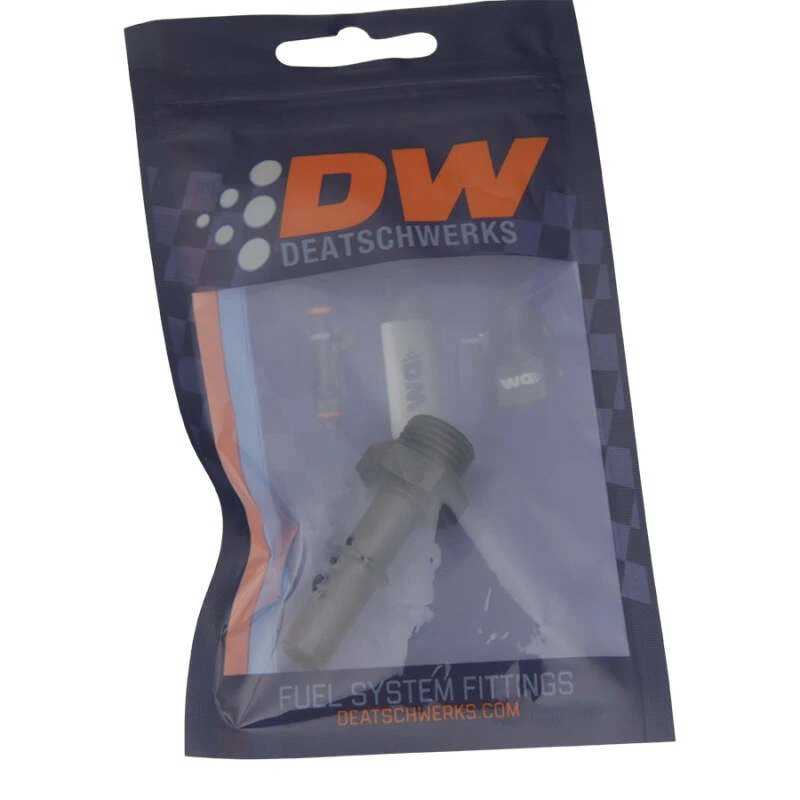DeatschWerks 6AN ORB-Männlich zu 3/8 Zoll männlich EFI Quick Connect-Adapter - Anodisiert Matt Schwarz