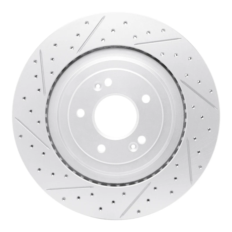 DFC 19-22 Genesis G90 Rear Left Drilled & Slotted Geoperformance Rotor