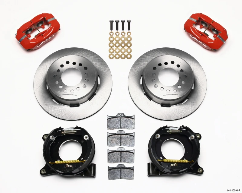 Wilwood Forged Dynalite P/S Parkbremse-Kit Rot Chevy C-10 2,42 Offset 5-Loch