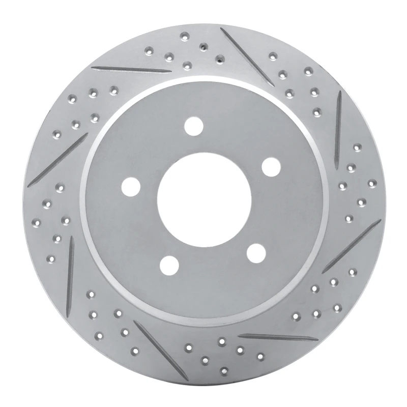DFC 97-07 Chrysler Town & Country Rear Right Drilled & Slotted Geoperformance Rotor