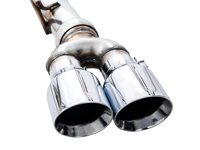AWE Tuning 4. Generation GM 1500 5.3L 0FG Katback mit geteiltem Heckausgang (mit Stoßfänger-Ausschnitten) - Vierfach Chrom-Spitzen
