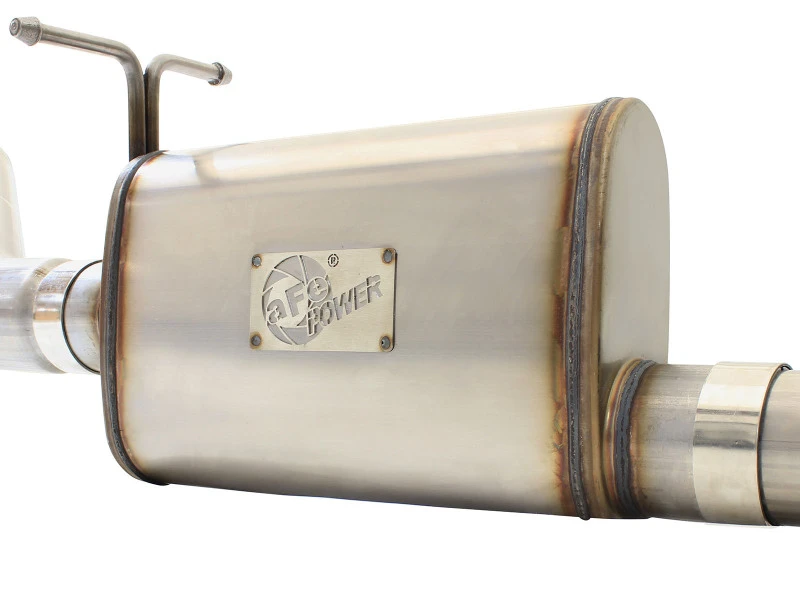 aFe MACHForce XP Auspuff 3in-3.5in SS Einzelseitige Auspuffanlage mit schwarzer Spitze 99-04 Ford F150 V8 5.4L/6.8L
