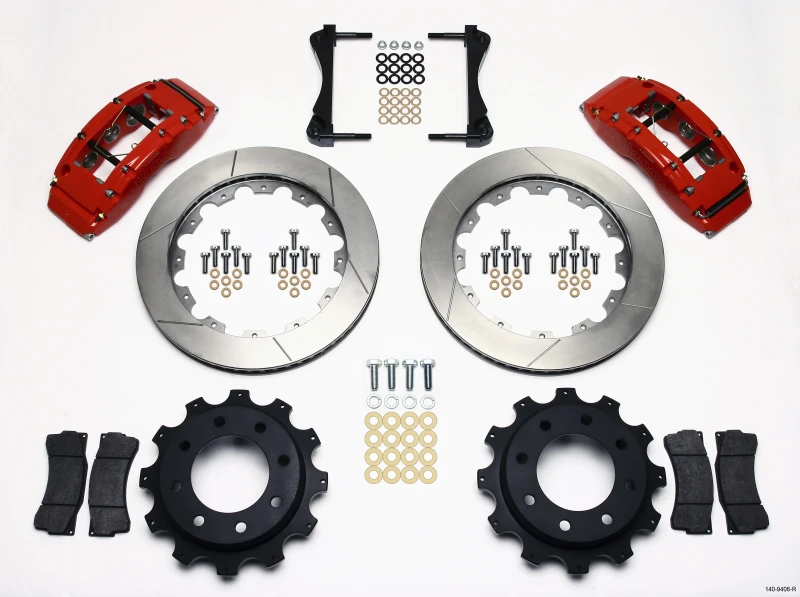 Wilwood TC6R Hinterrad-Kit 16,00 Zoll Rot 1999-2010 GM LKW 2500 HD 4,84 Zentrum