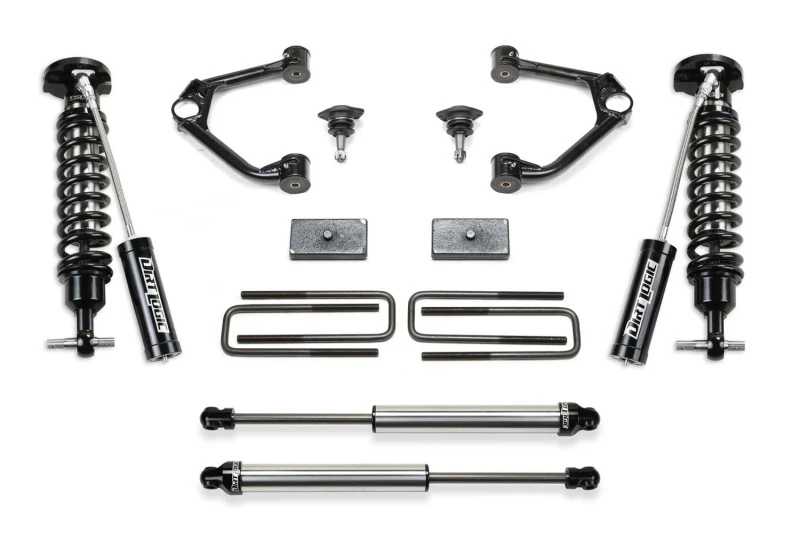 Fabtech 3-Zoll-Lift-Budget-System mit Dirt Logic 2,5-Reservoir-Federbeinen für 22-23 GM C/K 1500