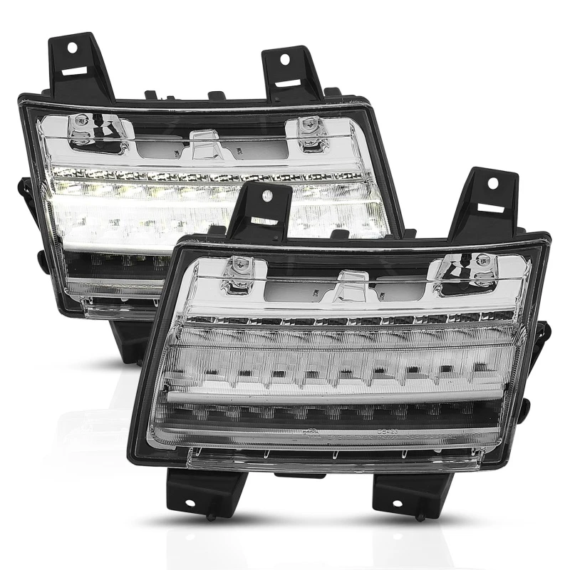 ANZO 18-19 Jeep Wrangler JL LED Chrome Clear mit sequenzieller Signal