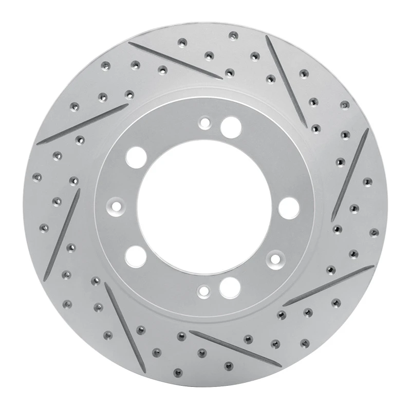 DFC 89-97 Porsche 911 Front Right Drilled & Slotted Geoperformance Rotor