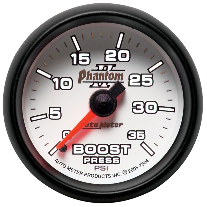 Autometer Phantom II 52,4mm Mechanisches 0-35 PSI Boostmanometer