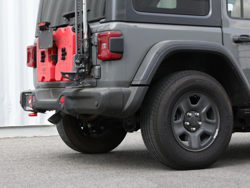 aFe MACH Force-Xp Axle-Back Abgasanlage mit schwarzer Spitze 18-20 Jeep Wrangler L4-2.0T / V6-3.6L